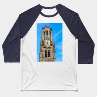 Belfry of Bruges against blue sky Baseball T-Shirt